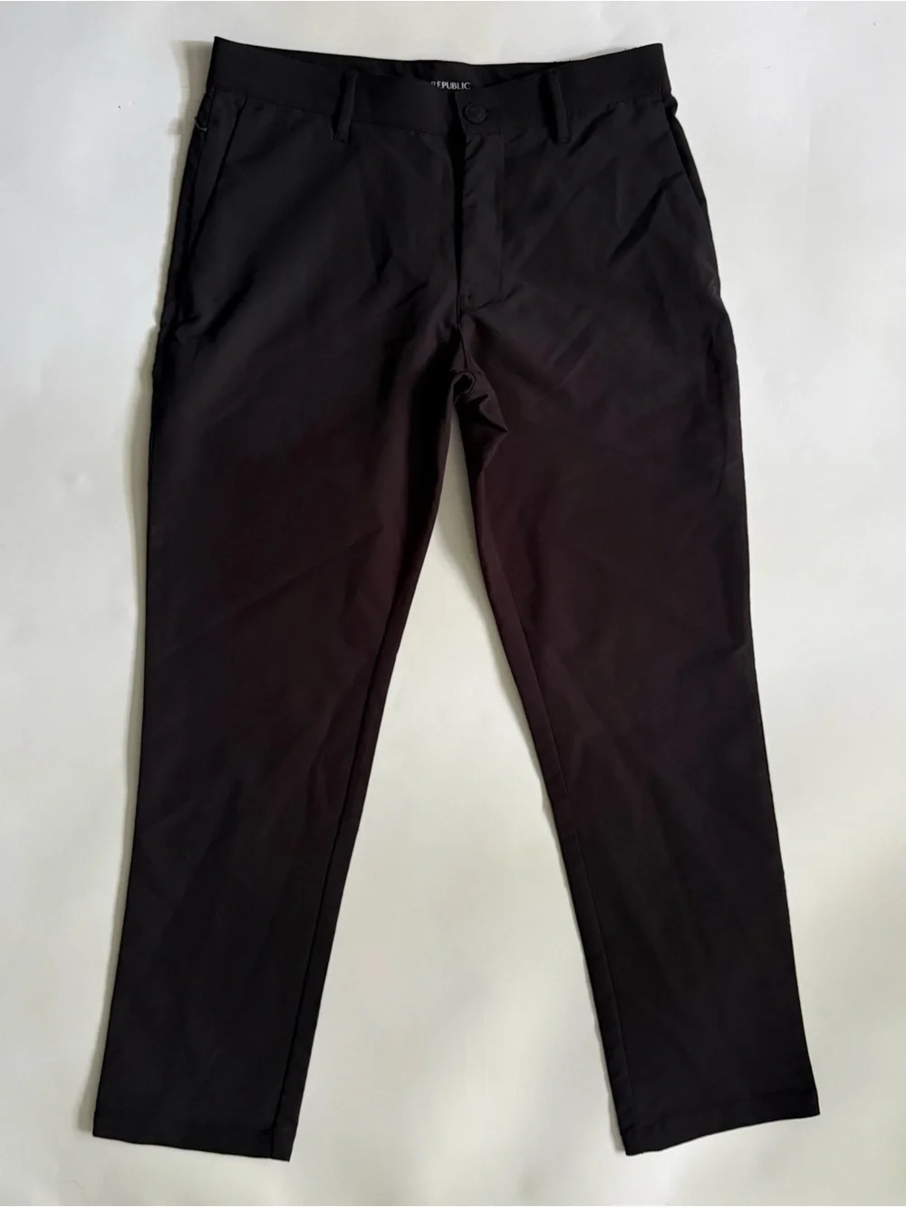 Banana Republic Mens Slim Fit Flat Front Pants in  Black  Size 30 X 30 NWOT